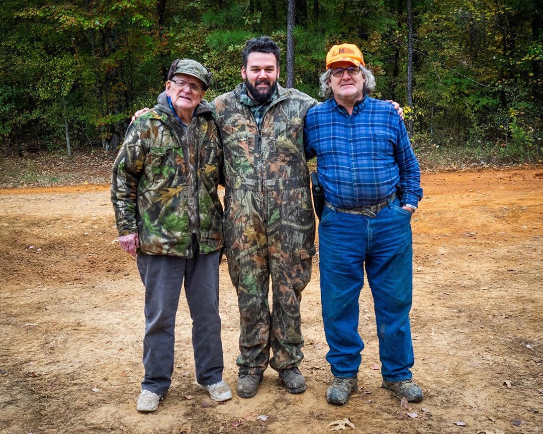 The paternal lineage: James Collier I, II and III. Hard to get all three of us in a photo—impossible if no one’s wearing camo. From our last hunting trip together in 2014.