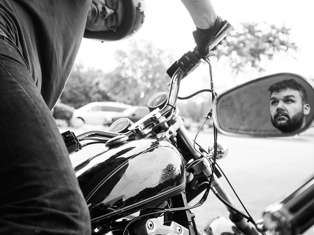 I’ve had a strong itch to ride my bike lately, so I called my dad to set up a trip; he tells me @jmcollie’s had the same urge, and he’s already pulled his into the shop for a tune-up. Thought it might just be summer settling in, but this popped up: a self portrait with Jason from July 23, 2015—a quick glance as we gassed up for a family ride. We’d planned to be at the 75th anniversary rally in Sturgis that weekend, but had to cancel so I could have emergency surgery. I haven’t ridden much since then, honestly, for many reasons—but this is the first time I’ve really missed it. Let’s ride
